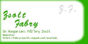 zsolt fabry business card